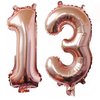 13th Birthday Decorations Party Supplies, Jumbo Rose Gold Foil Balloons for Birthday Party Supplies,Anniversary Events Decorations and Graduation Decorations Sweet 13 Party,13th Anniversary