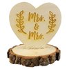Rustic Wood Mrs. & Mrs. Gay Lesbian Wedding Cake Topper