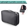 BYOOTIQUE Makeup Brush Bag Organizer Portable Multi Brush Holder Makeup Hand Bag Cosmetic Organizer Detachable Pouch Storage Case for Travel Home, Black