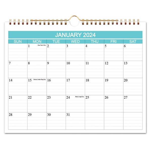 Calendar 2024 - Wall Calendar Runs from Jan 2024 to Dec 2024-12 Monthly Calendar with Thick Paper for Planning and Organizing for Home or Office, Calender Planner, 8.5 x 11 Inch 2024 Calendars