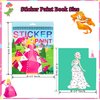 2PCS Crafts for Kids Ages 4-8 Sticker Paint Number Sticker Book Mermaid and Princess Stickers for Girls Birthday Halloween Christmas Party Favors Road Plane Travel Daycare Activity