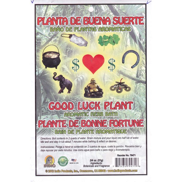 PLANTA DE BUENA SUERTE, GOOD LUCK PLANT, PLANTE DE BONNE FORTUNE, BANO BATH, AROMATIC HERB BATH BANO DE PLANTAS AROMATICAS, from SUPER FAST SHIPPER HIBISCUSEXPRESS