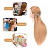 Morris 28 Inch Cosmetology Mannequin Head with Synthetic Hair Styling Head for Hairdresser Training Head Manikin Doll Head Long Hair Mannequin Head for Practice Braiding with Clamp (Blonde)
