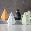 MyGift Modern Cone Shaped Ring Holders, Decorative Multi-Colored Pastel Prism Style Jewelry Display Stands, Set of 4