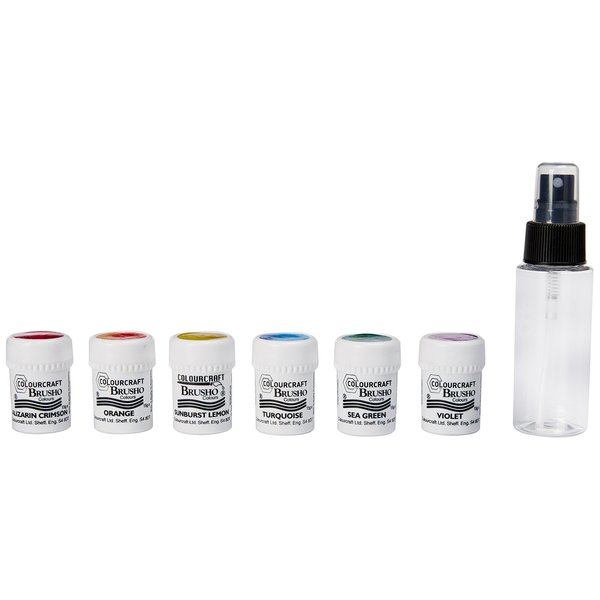 PanPastel Colorfin Brusho Crystal Colours Craft Spritzer Set 6/Pkg, 7 Piece, White
