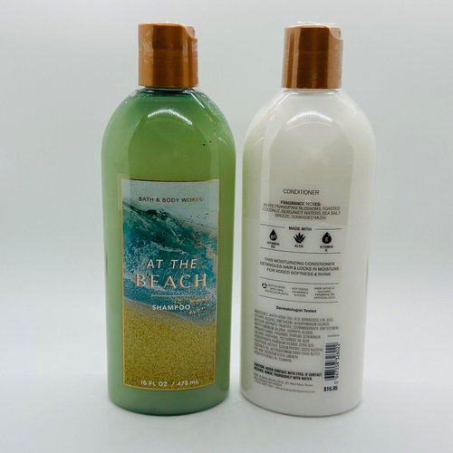 2 AT THE BEACH Hair Shampoo & Conditioner bath body Set 16 fl.oz