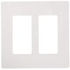 Lutron CW-2-WH Claro 2-Gang Wall Plate, White, 12-Pack