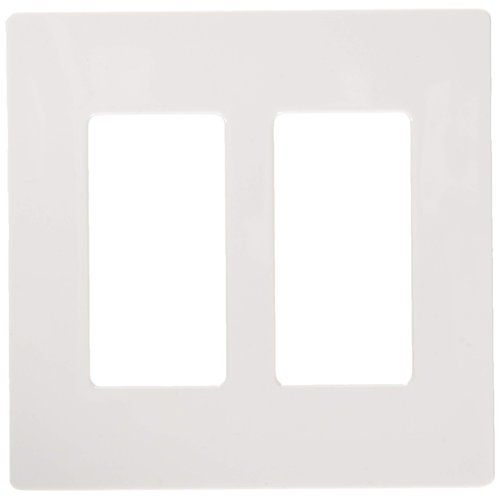 Lutron CW-2-WH Claro 2-Gang Wall Plate, White, 12-Pack