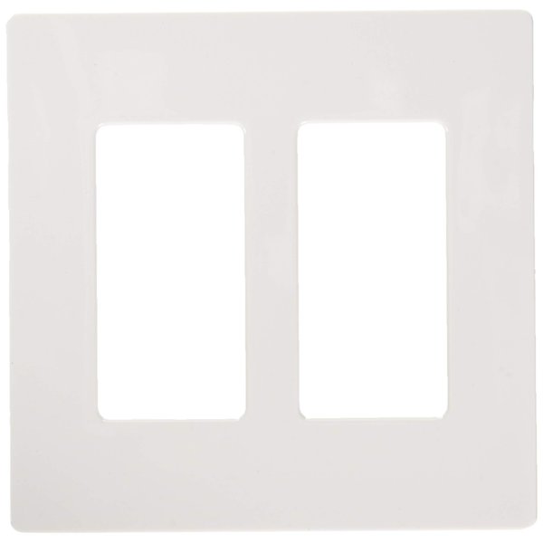 Lutron CW-2-WH Claro 2-Gang Wall Plate, White, 12-Pack