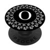Fun Cell Phone Pop Up Holder,Cute White Floral Rose Letter O PopSockets Grip and Stand for Phones and Tablets