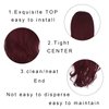 JHZSJF Red ponytail Extension Wavy Drawstring Fak Ponytails,Long Body Clip Hair Extensions Pony Tail Hair Pieces For Women Girls (28 inches, 28"-116-Claret)