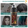 Remocc Instant Chestnut Hair Dye Shampoo for Women Men, Hair Coloring Shampoo for Gray Hair, 500ml Herbal Ingredients 3 in 1 Maroon Hair Dye - 100% Gray Coverage Coloring in Minutes 16.9 Fl Oz