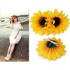 6Pcs 3.9 Lady Girls Sunflower Hair Alligator Clips Hairpin Hair Clamp Hair Styling Accessories for Party Beach Vacation Wedding Bridal Barrettes (Yellow)