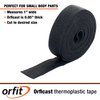 Orfit Orficast Easy-Form Splinting Material Heat-Activated Thermoplastic Tape For Trigger Finger, Thumb, Arthritis Pain Relief, Hand Support 1” x 9’, Black, One Roll