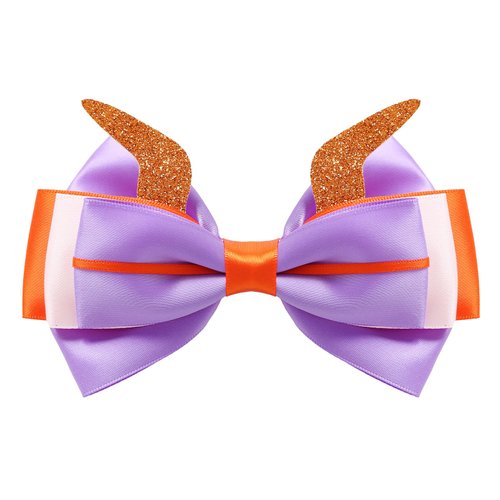 5 Inch Purple Dragon Inspired Hair Bow Clip Dragon Horns Ears Halloween Costume Dress Up Accessories for Figment