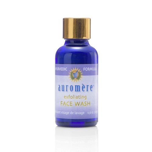 Auromere Ayurvedic Exfoliating Face Wash - Vegan, All Natural, Non GMO, Gentle Facial Polish & Cleanser (.56 oz)