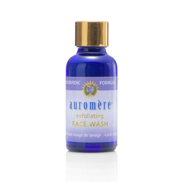 Auromere Ayurvedic Exfoliating Face Wash - Vegan, All Natural, Non GMO, Gentle Facial Polish & Cleanser (.56 oz)