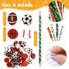 36 Pcs Sports Pencils and 36 Pcs Sports Ball Erasers Fun Wooden Pencils with Sports Eraser for Kids Sports Themed Birthday Party Favors School Office Supplies (Sports)