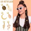 40 Pcs Hair Clips for Braids Locs Hair Jewelry Braids Hair Clips Gold Hair Accessories for Braids Hair Beads African Style Butterfly DIY Hair Jewelry Pendant Hair Charms Decoration for Braiding