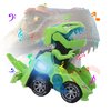 huwairen Toys for 3-6 Year Old Boys Transforming Car Toys with LED Light and Music Dinosaur Toy Birthday Gifts for 4 5 6 7 Year Old Boy (Green)