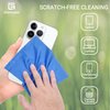 ECO-FUSED Microfiber Cleaning Cloth - 6 x 7 Blue/Grey Microfiber Cloth with White Cleaning Cloth - 12 Pack Microfiber Cleaning Cloth for Glasses & Camera Lens