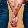 Pride Day Temporary Tattoos for Gay, 10 Sheets LGBT Rainbow Flag Tattoos Stickers Waterproof Fake Tattoo Stickers For Pride Equality Parades and Celebrations Pride Accessories