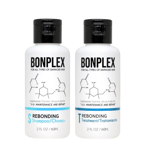 Perfect Bonding Concentrate Restoring Shampoo Treatment for Damaged Hair Repair, Bond Strengthening & Color Longevity for All Hair Type - Bonplex Rebonding Repair Shampoo and Treatment Duo… (2oz)