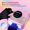 268W U V Light for Gel Nails, LimeGirl Nail Lamp LED Nail Lamp Professional with 4 Timer, 45 Lamp Beads and Automatic Sensor, Nail Cure Lamp for Gel Polish Acrylic Nail Powder (Pink)