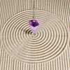 Divination Pendulum Made of Natural Violet Amethyst Crystal for Dowsing Chakra Reiki. Pointed with Chain and Jewelry Pouch