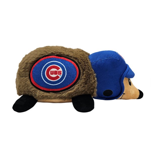 MLB Chicago Cubs Plush Hedgehog Toy for Dogs & Cats, Cool Soft Pet Toy for Fun and Interactive Play, Dog Chew Toy with Squeaker, Licensed Hot Pet Toy