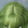 incohair 12 Inches matcha green Wig with Bangs Women Girls Short Curly Wavy Bob Wig Shoulder Synthetic Party Wigs Wig Cap Included (matcha green)