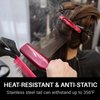 RHOS Retractable Rat Tail Comb for Parting,Protable Fine Tooth Teasing Comb for Styling,Hair Cutting,Braiding-Carbon Parting Combs for Braiding Hair,Stainless Steel Pin Tail Teasing Comb(White)