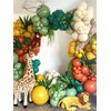 138pcs Safari Jungle Balloon Garland Arch Kit with Sage Green Brown Balloons Animal Print for Kids Boys Jungle Safari Baby Shower Wild One Birthday Party Decorations (Green)