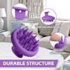 HHWXMHH Scalp Massager, Soft Silicone Hair Scrubber for Hair Growth & Head Massage, Shampoo Brush Scalp Scrubber, Dry & Wet Shower Hair Brush for Women Men Adult Child (Purple)
