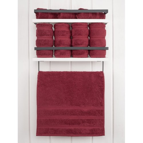 American Soft Linen Luxury Hand Towels for Bathroom, 100% Cotton Turkish 4 Piece Hand Towel Set, 600 GSM Hand Face Towels for Kitchen, Bordeaux Red Hand Towels