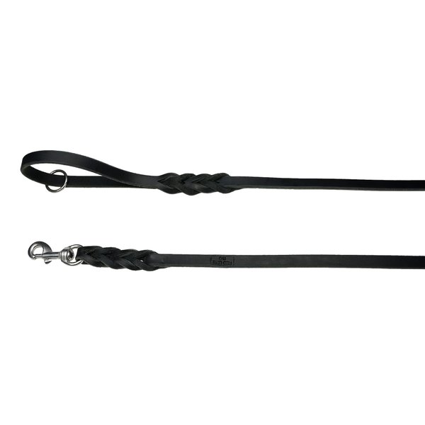 REDLINE K-9 Braided Latigo Leather 3/8-Inch Dog Leashes (3/8-Inch x 3-Feet) with Stainless Steel Hardware