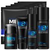 Cool Oil Control Mens Skin Care Kit, Mens Skin Care Set For Daily Skincare With Mens Face Wash, Mens Face Moisturizer, Toner, Lotion, Face Mask, Mens Facial Care Kit, Hydrating, Deep Cleansing