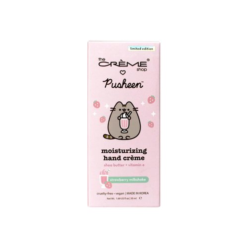 The Crème Shop X Pusheen, Strawberry Milkshake Moisturizing Hand Crème, Hand Cream for Dry Hands, Body Lotion