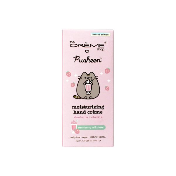 The Crème Shop X Pusheen, Strawberry Milkshake Moisturizing Hand Crème, Hand Cream for Dry Hands, Body Lotion