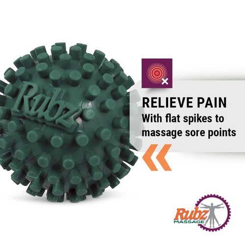 Due North Industrial Rubz Foot, Hand & Back Massage Ball, Relief from Plantar Fasciitis, Green