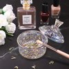 Noverlife Glass Nail Dappen Dish with Lid, Dazzling Crystal Dappen Bowl for Holding Nail Art Acrylic Liquid & Powder, Nail Art Glassware with Lid for Nail Decor Manicure Care, Dappen Monomer Holder