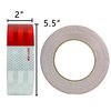 SWRT DOT-C2 Reflective Tape 2 Inch x 30 Feet Red White Reflective Tape Outdoor Waterproof Conspicuity Strong Adhesive Reflector Tape Warning Safety Reflective Tape for Vehicles Trailers Boats Signs