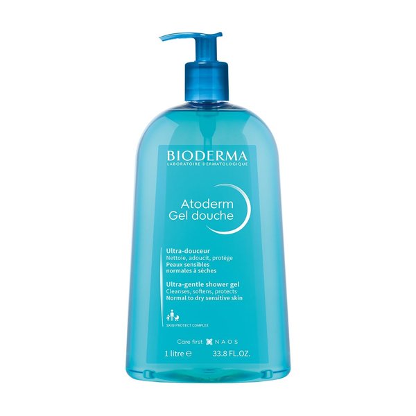 Bioderma - Atoderm Hydrating Shower Gel Body Wash - Moisturizing Face and Body Cleanser for Normal to Dehydrated Sensitive Skin