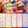 30 Sheets All Holiday Nail Stickers, Independence Halloween Christmas Valentine's Thanksgiving Day Nail Art Decals Mixed All Season Set, Self-Adhesive Design Year-Round Manicure Decorations Supplies
