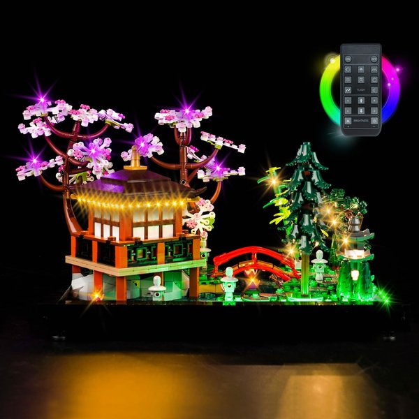 LocoLee Remote Control Light Kit Compatible with Lego Tranquil Garden 10315 Zen Garden (Lights Only, No Models) RC Lighting Set Compatible with Lego Japanese Architecture 10315 Building Set