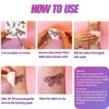 18 Sheets Glitter Temporary Tattoos for Women, Rosymormor Fairy Butterfly Butterfly Fake Tattoos for Party Favors, Face Glitter Stickers Makeup Rave Accessories Festival Essentials Halloween Christmas