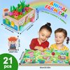 Montessori Wooden Farm Toys: Toddler 12-18 Months Toy with Game Map for 1 2 3 Year Old Baby Boys Girls | 1st First Birthday Gifts for 1-2 Years | Wood Learning Educational Toys Fine Motor Skills