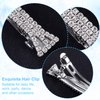 CHANZET Rhinestone Hair Barrettes Clips 4pcs, Sparkly Crystal Hair Clip Silver, Small Bling Diamond Hair Clips Barrettes for Women Thin Hair, Fancy Ponytail Holder Hairpin Hair Accessories for Girls