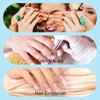 Shine Chance Acrylic Nail Brush Size 10, 100% Pure Kolinsky 3D Art Nail Brush with Gradient Blue Handle, Art Design Powder Nail Brush Pen for Nails Extension & Carving, Acrylic Application Tools