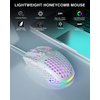 SOLAKAKA SM900 White Wired Gaming Mouse with Honeycomb Shell,12800 DPI,7 Programmable Buttons,Lightweight Gaming Mice Ergonomic Computer Mouse Gaming for Windows/PC/Mac/Laptop Gamer
